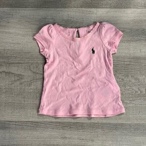 Ralph Lauren Lace Trimmed Baby Girls Top